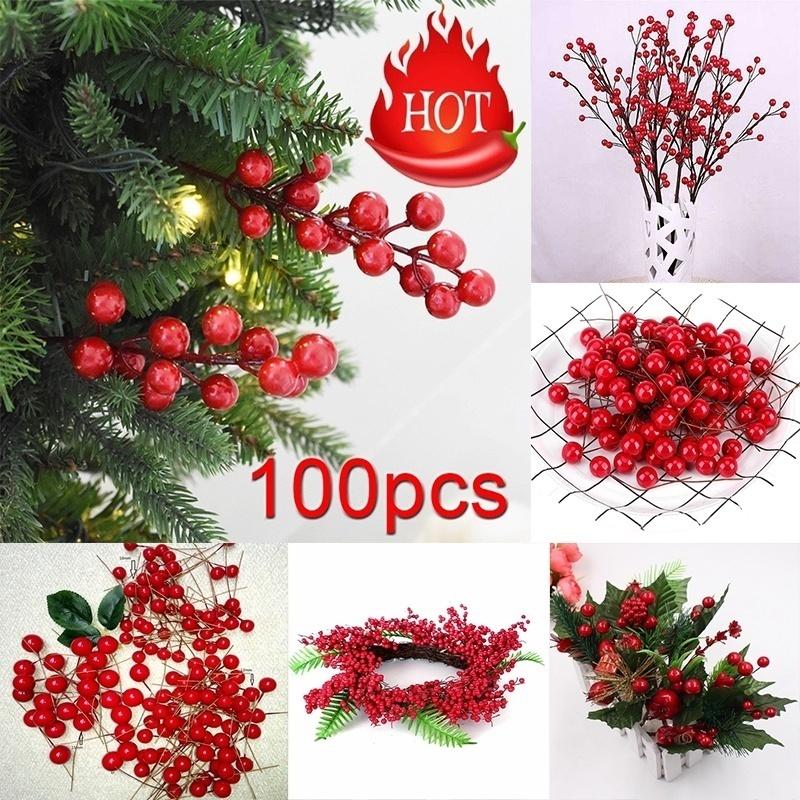 LIOOBO 3pcs Artificial Berries Flower Fake Holly Flower Berries Fruit Berries for Christmas Festival Decoration Party LIOOBO 3pcs Artificial Berries Flower Fake Holly Flower Berries Fruit Berries for Christmas Festival Decoration Party