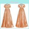 Elegante Vestido de Baile Regência de Cintura Império Vitoriano Vintage