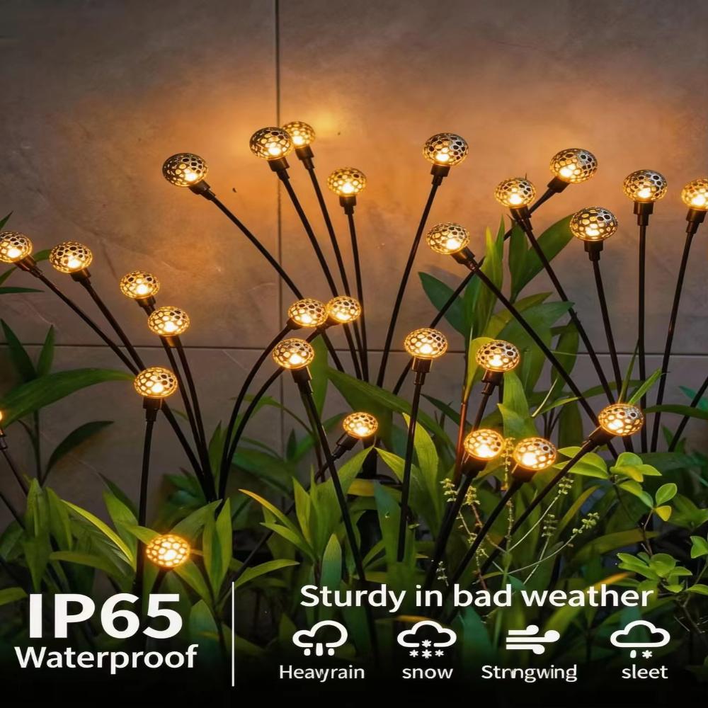 6/8/10 Heads Solar LED Mushroom Garden Lights, IP65 Waterproof Dusk To Dawn Swaying Pathway Yard Outdoor Decor