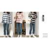 Striped Top Long Sleeved Casual T-shirt for Women