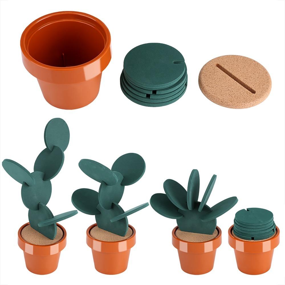 6Pcs Lightweight Heat Insulation Coaster Vivid Plant Shaped Drink Anti-scald Pad Table Decorative