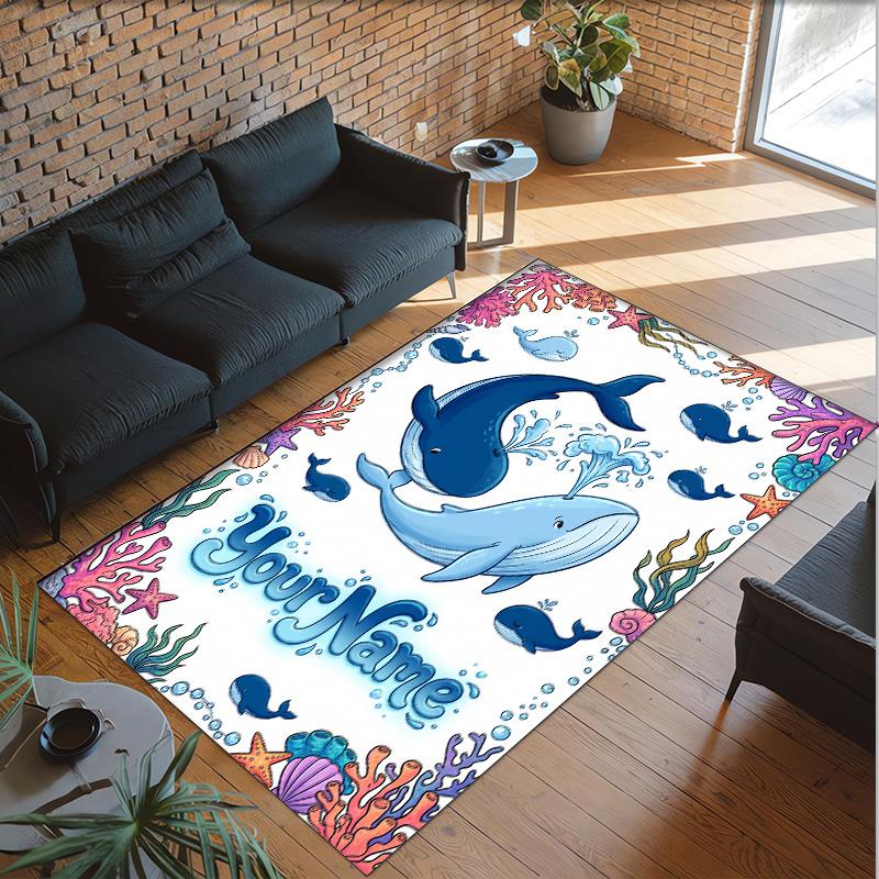 Adventure Travel Theme Crystal Velvet Rug Personalized Custom Name Text Soft Floor Mat Home Decor
