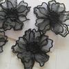 6Pcs Double Layer Lace Flower Applique Embroidered Patches Rpair For DIY Handmade Craft Wedding Dress Decoration 6.5CM Wide