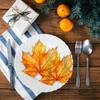 Alien Maple Leaf Disposable Paper Napkins - 4-Ply Durable & Absorbent, 6.4x5.9 Inch Elegant Autumn Design for Birthday Parties