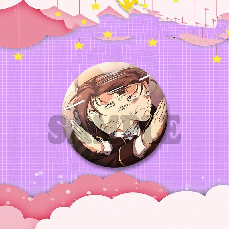 Korean BL Manhwa The Greatest Estate Designer Badges Cartoon Figure Button Brooch Round Lapel Pins Bag Hat Decor Friends Gifts