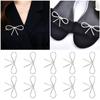 10 Stück Funkelnder Strass-Schleifen-Broschen-Pin Vintage Schleifenknoten Krallenketten-Pin Strass-Brosche Für Damen