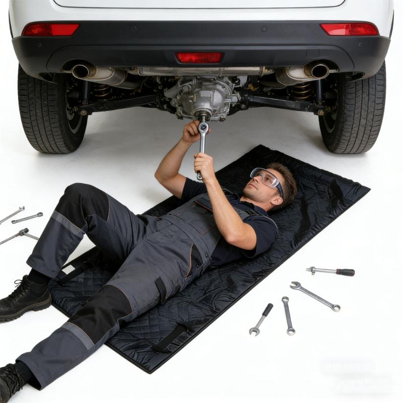 Praktische leichte Reparaturmatte Faltbares Design Inklusive Gurten Mechaniker-Rollbretter für Portabilität & Einfache Reinigung