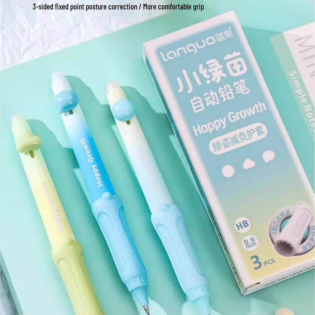 Blue Fruit Automatic Pencil Set: Candy Macaron Creative Stationery for Drafting and Drawing