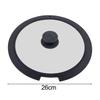 Sleek Black and White Silicone Pot Lid Compatible with Different Sizes