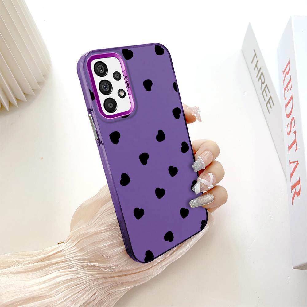 

Окрашенный узор, цветной серебристый, двухсторонний, жесткий, противоударный чехол для телефона Samsung Samsung S21 Plus 5G темно-фиолетового