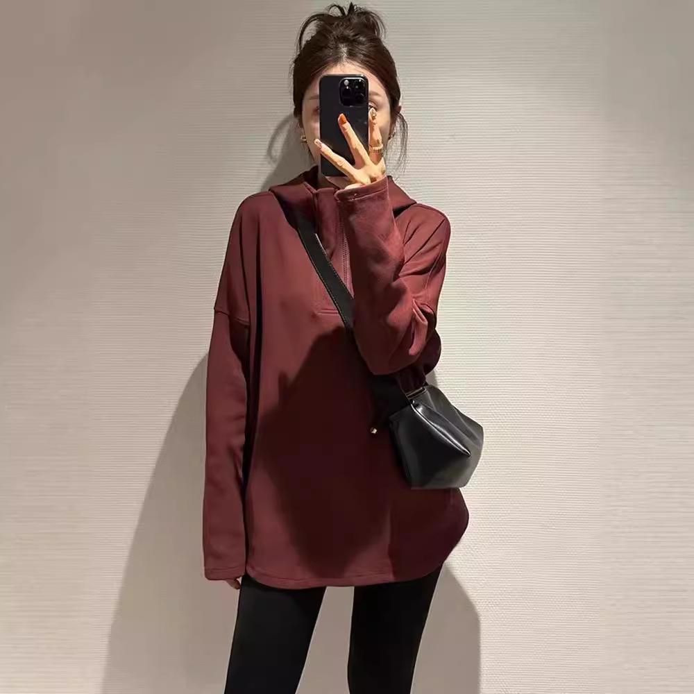 2024 Women's Korean-Style Oversized Hooded Sweatshirt - American & European Autumn Fashion