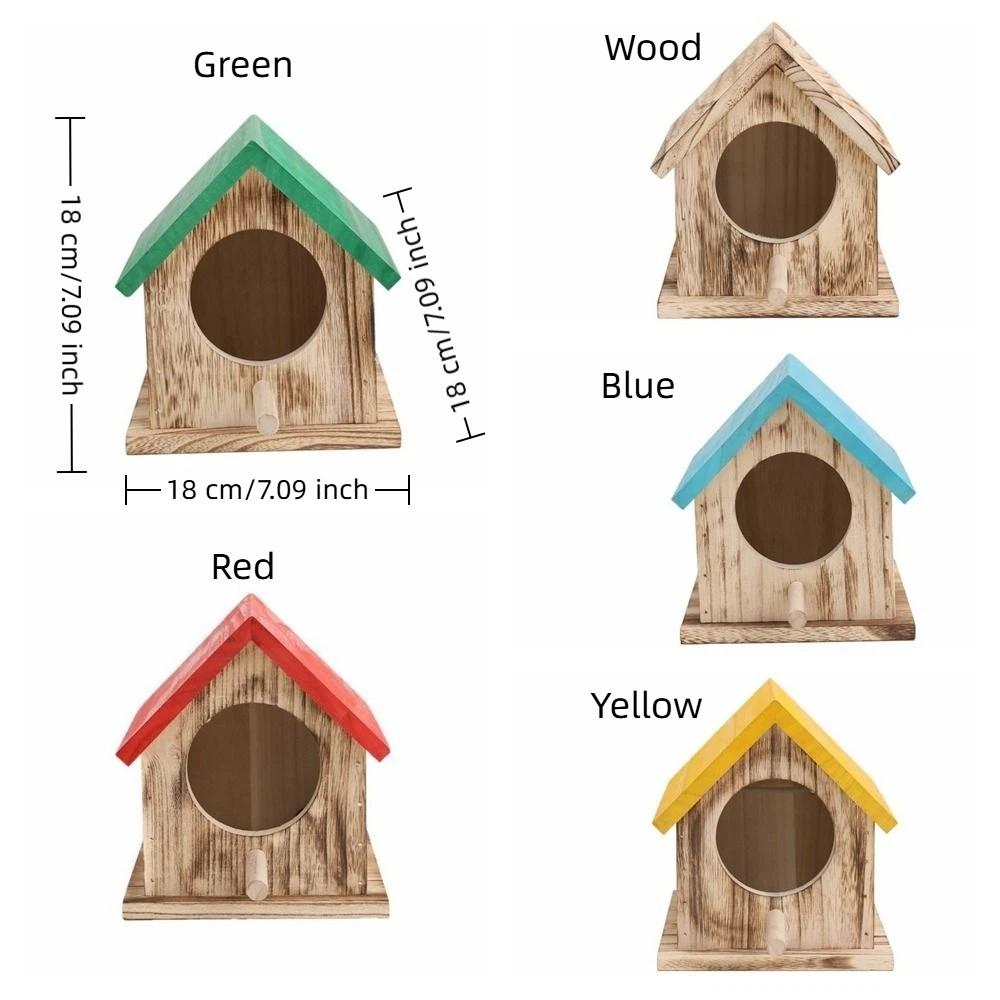 Handgefertigtes Holz-Vogelhaus Belüftung Hängender Vogelfutterspender Brutkasten Papageienzucht