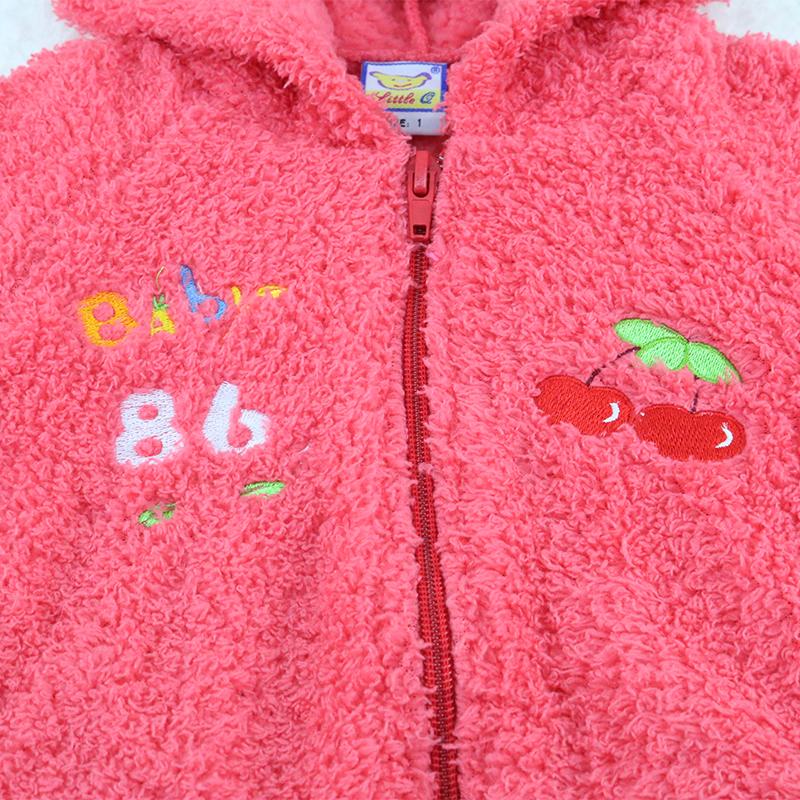 1 do 3 lat dzieci chłopiec i dziewczynka dziecko koralowe polarowe kurtki zimowe bluza z kapturem płaszcze