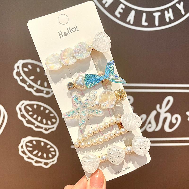 New Cute Candy Color Sugar Starfish Hair Clips for Girls Bangs Side Clips Duckbill Clips Korean Fashion Women Hair Accessories