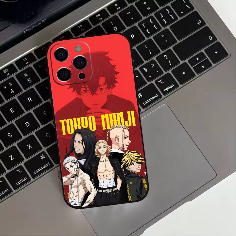 T-Tokyo Revengers Anime  Phone Case For iPhone 17,16,15,14,13,12,11 Plus,Pro Max,XS,Soft Silicone Black Cover