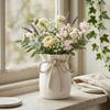 Arrangement Floral Design de Nœud Pot de Fleurs Style Bohème Décoration de Table Basse Simple Vase en Plastique Chambre à Coucher
