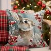 Santa & Rabbit & Squirrel Pillowcasessuitable For Sofa Car Bedroom Decorative Cushion Cover Pillow Cover