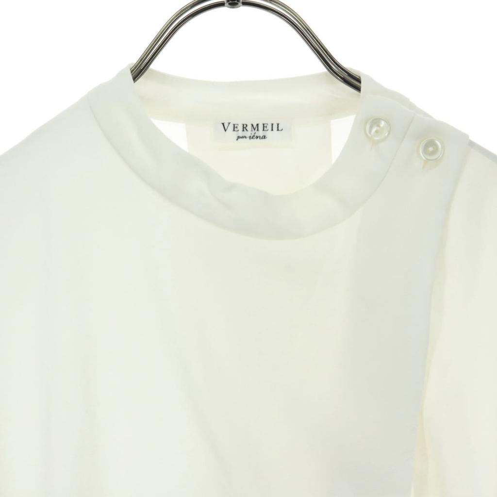 VERMEIL Par Iena Made In Japan Long Sleeve Back Satin Cape Blouse F White Women Used