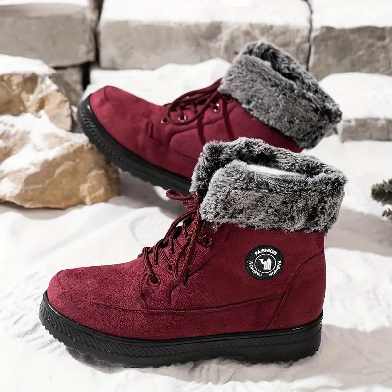 Snow boots women's high-top boots cold-proof and warm cotton boots piled and thickened boots women's thick-soled comfortable cotton shoes