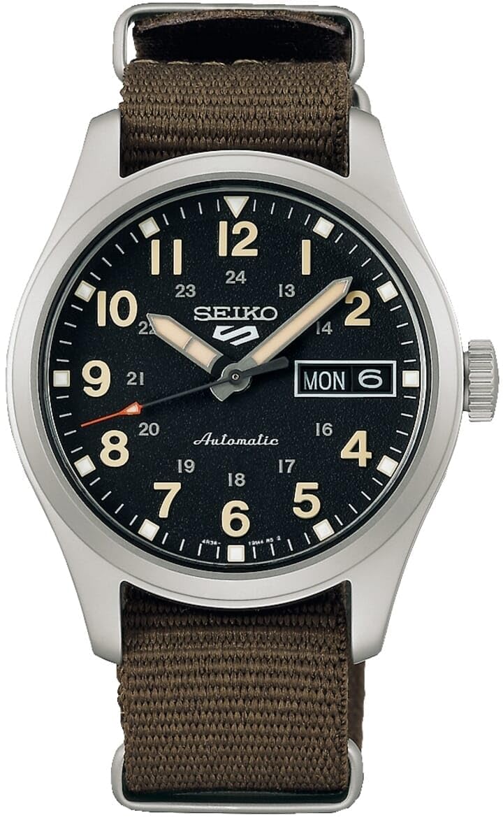 

Seiko SEIKO Watch Automatic Manual Winding Overseas Model Black Nylon Band SRPJ85K1 Men s [Item] чорний