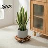 Stable Plant Dolly for Farm Round Wood Caddy with Wheels Heavy Duty Rolling Stand Stoneware Vat Mover Lawn Casters Movable Flower Pot Indoor Outdoor