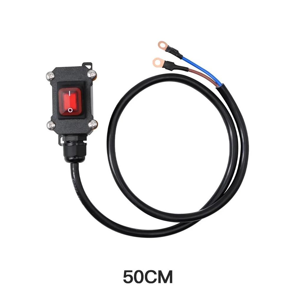 12V/24V Heavy Duty Battery Disconnect Switch Motorcycle Kill Switch 30/50/100cm Waterproof Power Cut off Switch for Vehicles