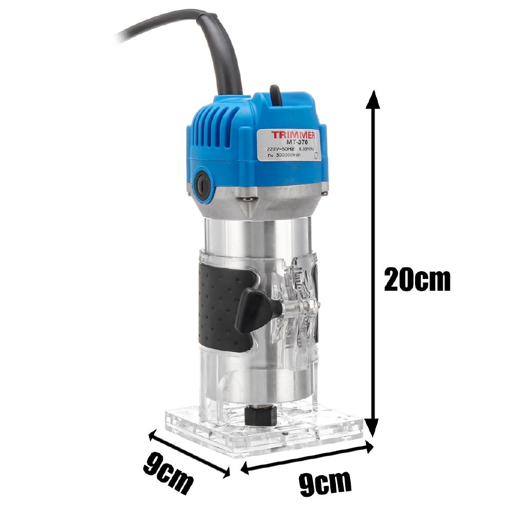 220V Wood Laminate Palms Router Bits Set 1/4" Electric Hand Trimmer Joiners Tool Carving Machine