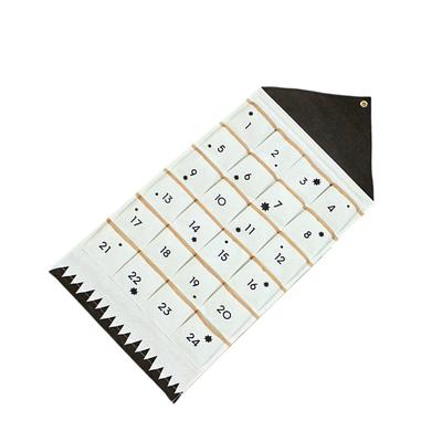 Christmas Advent Calendar Canvas Door 24 Pockets Candies Coins Organizer Bedroom Wall Pocket Sundries Storage Decoration