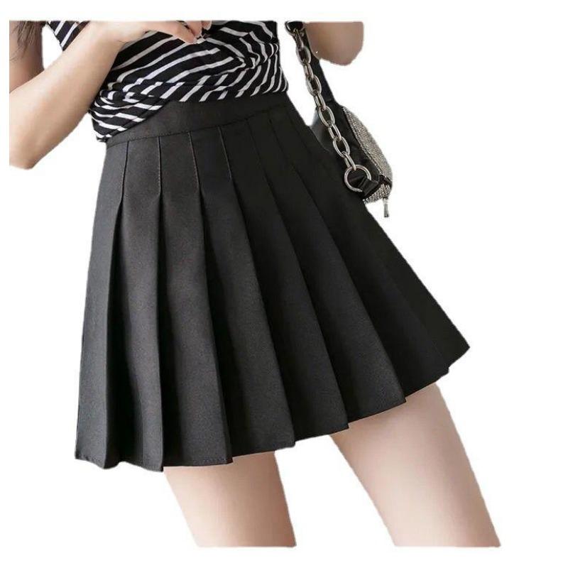 Summer Women Pleated Skirts Mini Skirt High Waist Skirts Girl's Sweet Korean Skirt