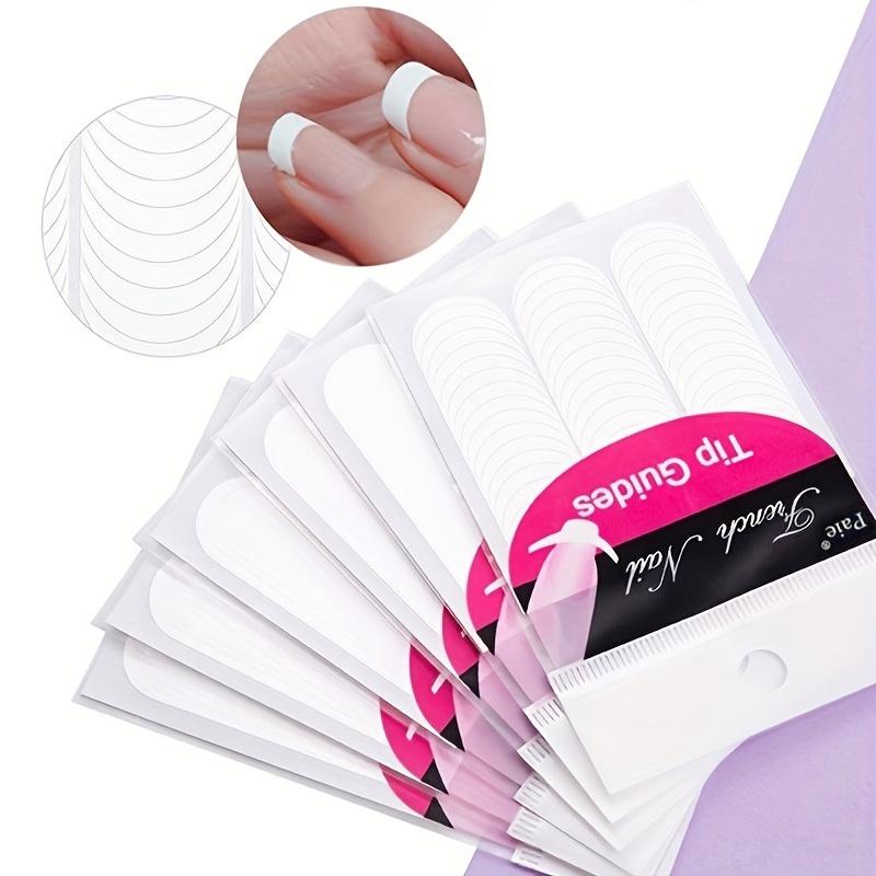 51 Pcs French Manicure Nail Art Stickers Strips, Self-Adhesive Nail Sticker Tips Nail Tips Guides For Manicure Decoration DIY Tools