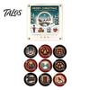 NFC Vinyl Record Player Fridge Magnet for Christmas, with 9 Programmable Records, Set 256MB Memory, LED Light-Up Personalized Magnetic Music Box Mini