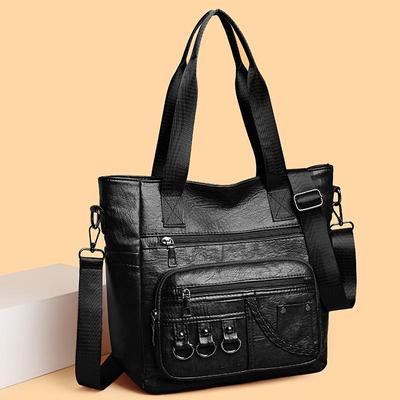 Sac à main et sac bandoulière pour maman minimaliste urbain en cuir souple pour femme, grande capacité 2025