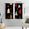 2pcs,2D plane printing Curtain Fabric Christmas Trees Snowflakes Hearts Festive (2) Polyester Fabric (without rod) Holiday Ldeal