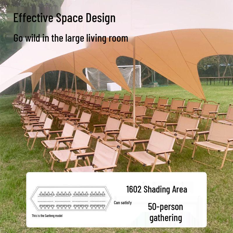 Extra Large Outdoor Canopy Tent - Rainproof & UV Protection with Unique Octopus Design
