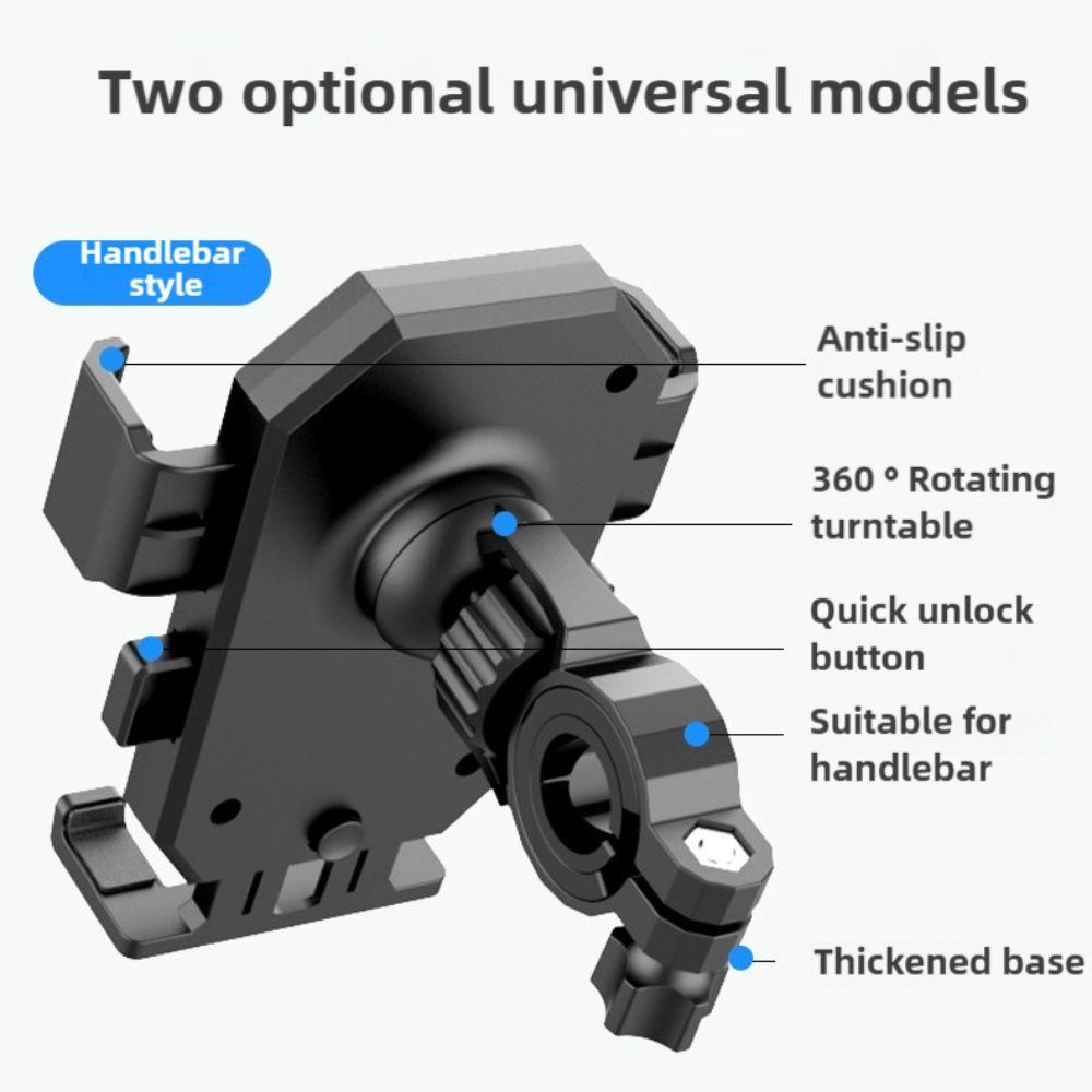 360° Rotatable Motorcycle Bike Phone Holder Adjustable Handle Bar Holder Scooter Phone Clip