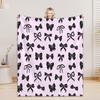 Personalized Blanket For Boys Girls - 4 Sizes And 30 Plus Colors Custom Bow Blanket Gifts for Relatives And Friends