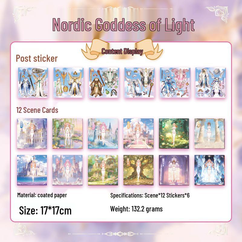 Yuxian Nordic Mythology DIY Sticker Book - Costume Change & Scenery for Children s Journals and Collages