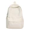 Solid color simple backpack girls' junior high school college student schoolbag large capacity niche versatile design large capacity backpack