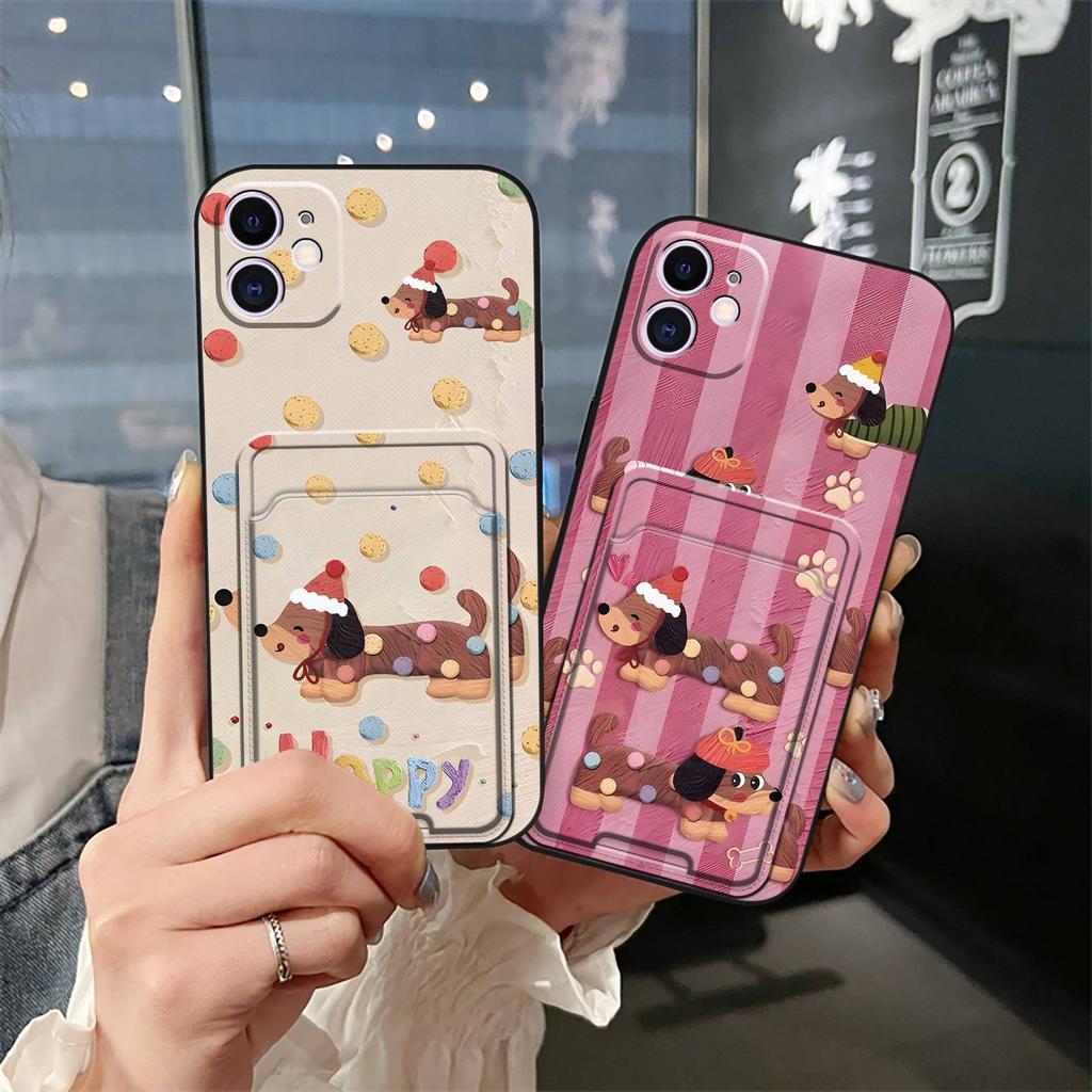 Fashion Design Dirt-resistant Phone Case For iphone 12 Mini/ip12Mini Soft case Anti-knock Cartoon Card sleeve Silicone