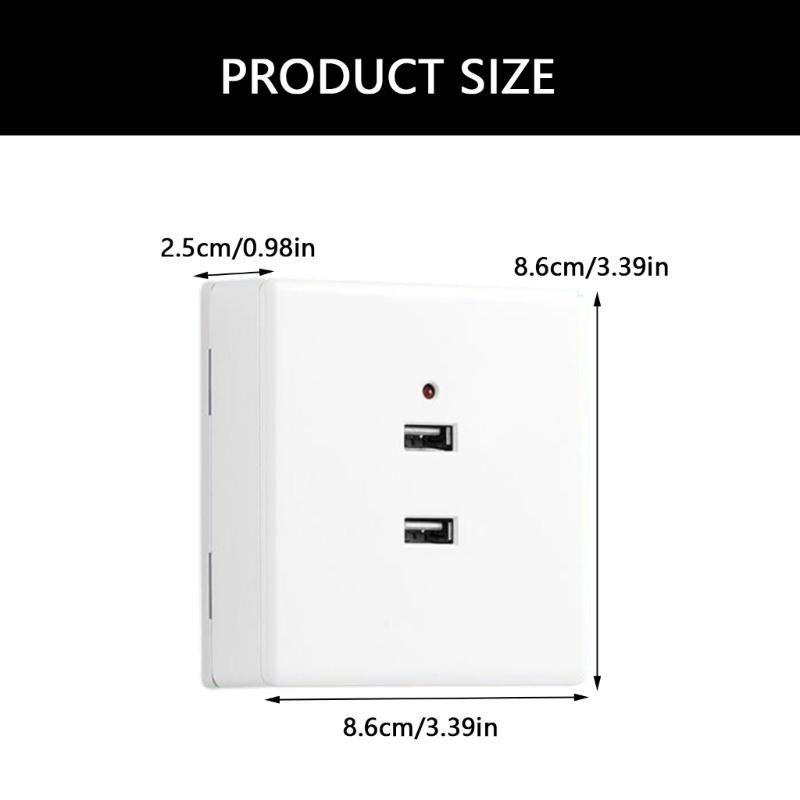 Wall Surfaces Mounted USB Power Outlet Charging Panel High Speed Charging 2 in 1/4 in 1 Multifunctional Power Socket