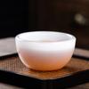 100ml White Jade Porcelain Tea Bowl Large Capacity Glass Glazed Stone Master Tea Cup Personal Chinese Kungfu Tea Set Easy To Use