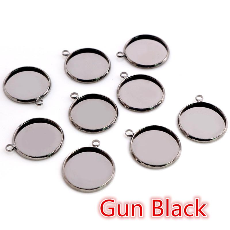 High Quality 10/12/14/16/18/20mm Iron Material One Loops Cameo Setting Base Cabochon Setting Base
