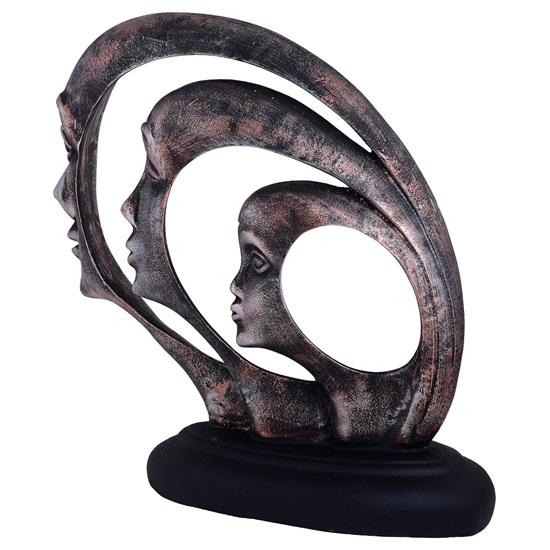 Estátua de rosto de anel de senhora para decoração de casa, peça de exposição, arte moderna, rosto de senhora