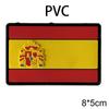 Toppe con bandiera ricamata in PVC, Regno Unito, Spagna, Francia, Germania, Stati Uniti e Russia, distintivo con gancio tattico, emblema in gomma per spalla, applique