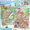 Plus Size Kawaii 3D Cartoon Small Wooden House Miniature Scene Stickers Stacked Stickers Game Stickers Children's Festival Gifts