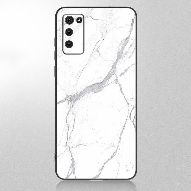 Černobílý mramorový kryt pro Samsung Galaxy A12 A02S A22 A32 A52 A72 A71 A51 A41 A31 A21 A11 A50 A70 A10S A20S Černý kryt