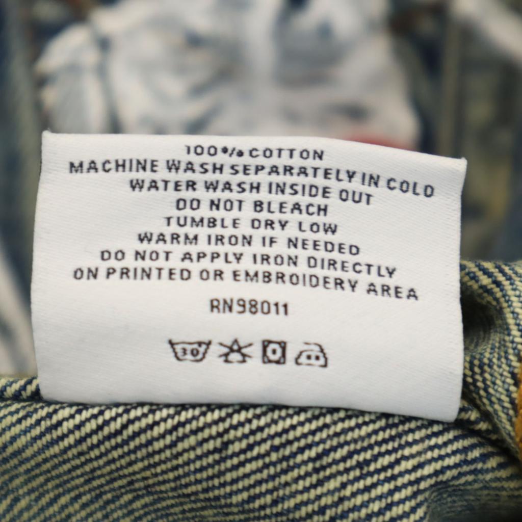 Ungetragen EIS Skelett Schadensbearbeitung Jeansjacke S blau Mit Tasche Herren Gebraucht