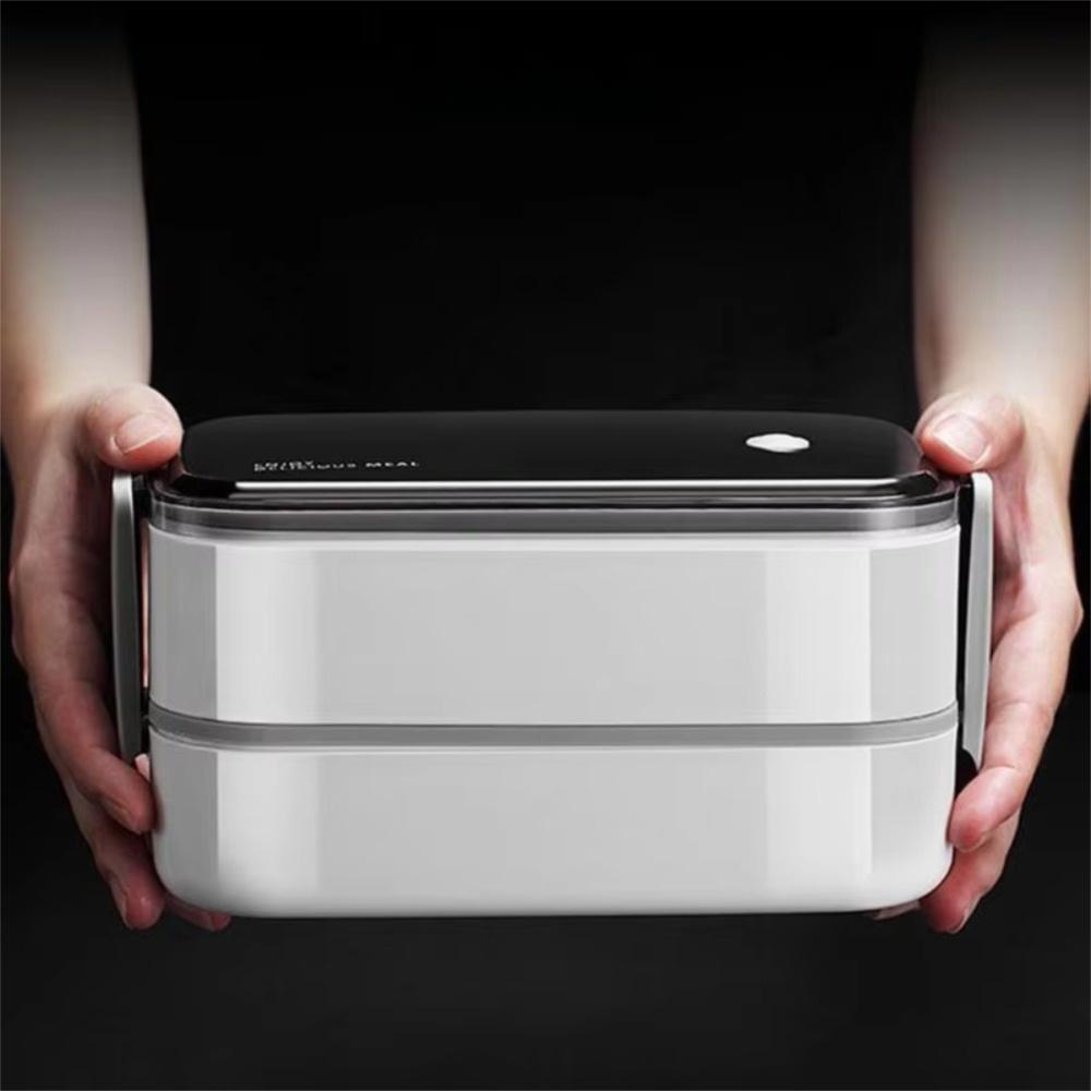 Compartments Food Container Microwavable Food Storage Box Portable 2 Layer Lunch Box  Worker