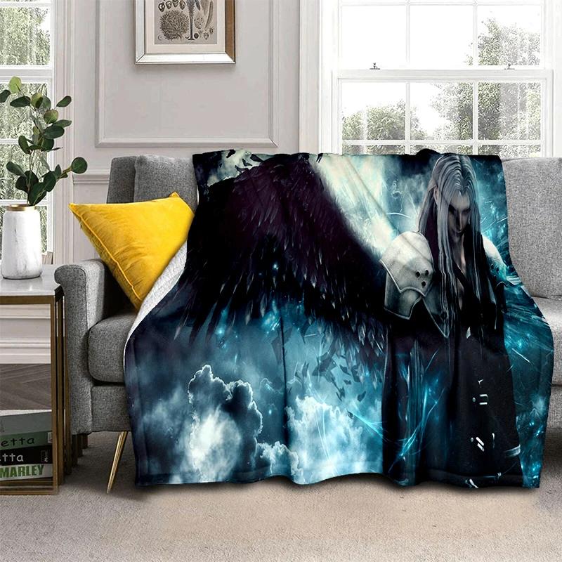 New Style Cloud Tifa Aerith Final Fantasy Games Sephiroth Blanket,Soft Throw Blanket for Home Bedroom Bed Sofa Cover Kids