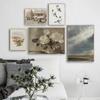 Nordic Canvas Posters and Prints for Home Decoration, Vintage Gallery Wall Print, Lake, Cloud, Landscape, Flower Paintings, Livi